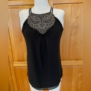 White House Black Market SL beaded halter NWT